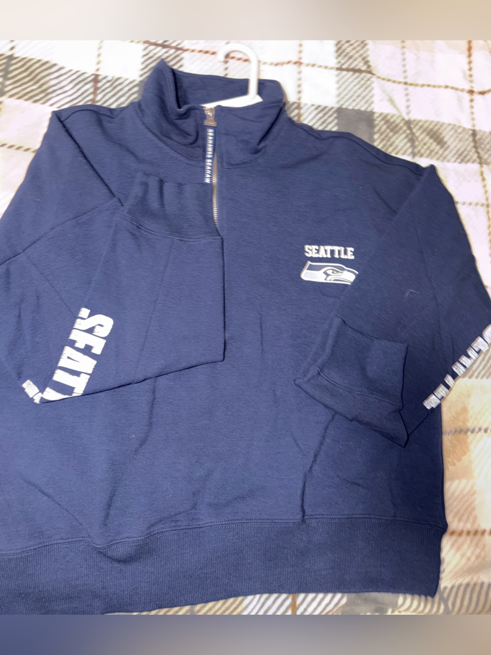Navy Seattle Quarter-Zip Pullover Sweatshirt